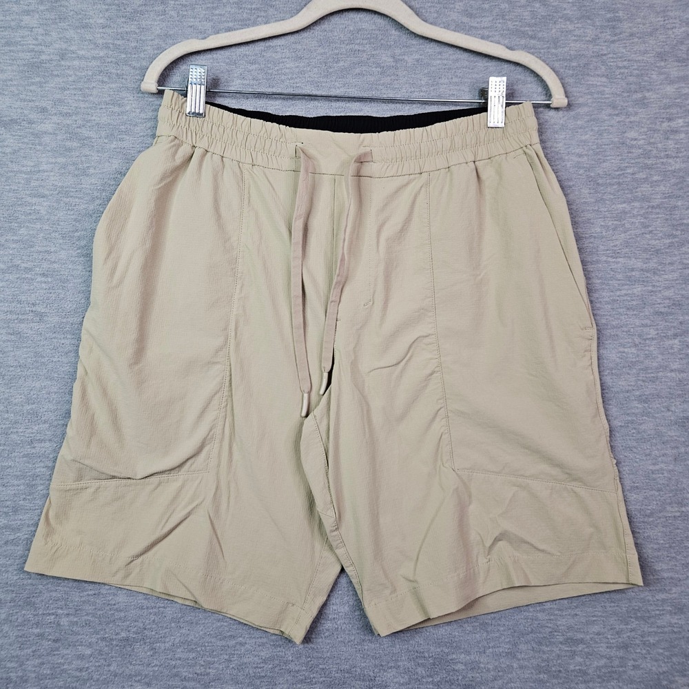 Lululemon Lab Mens Tan Khaki Drawstring Technical Shorts LM7ARQS Size M